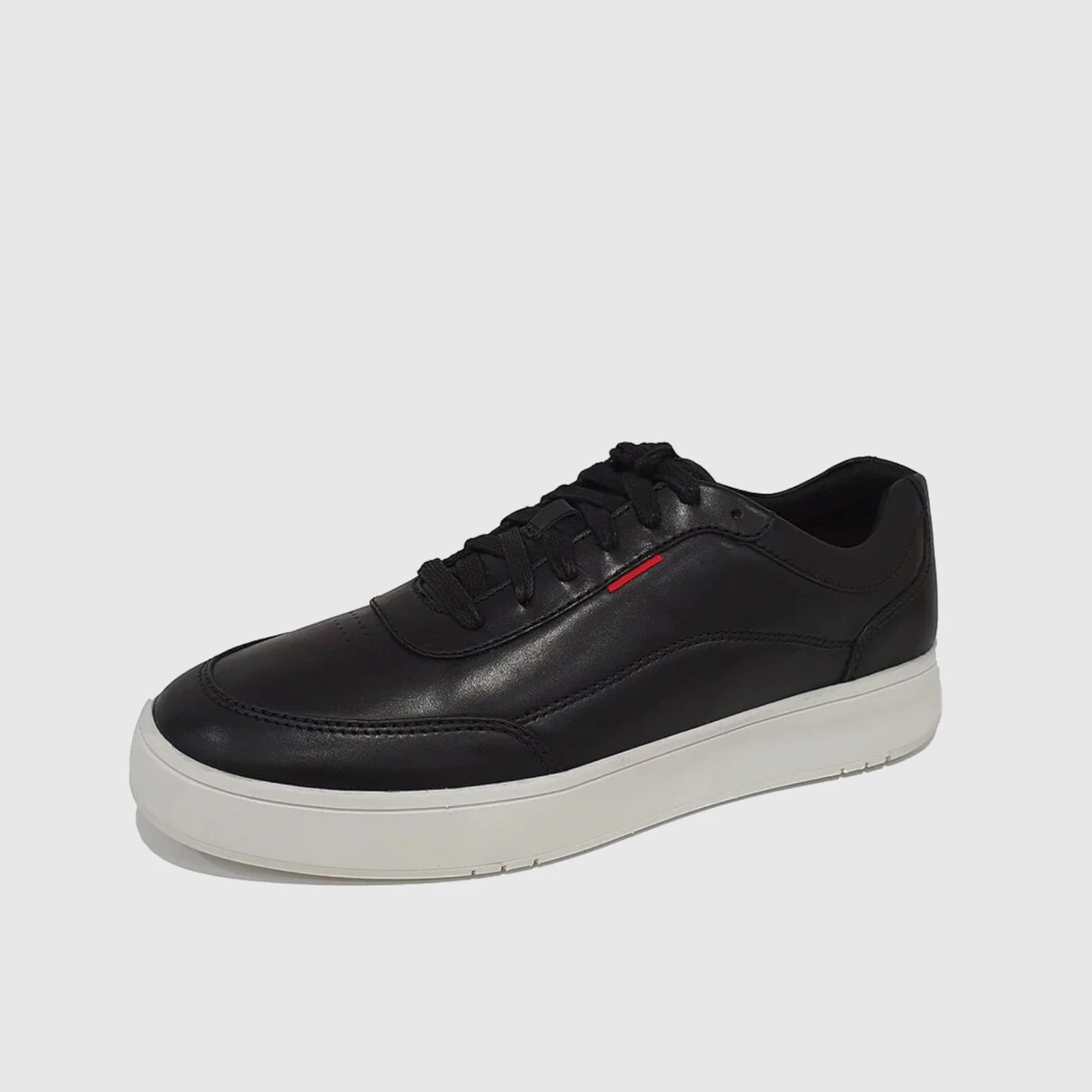 Fit Flops Rally X Leather Sneaker Black Mens DR6-001 FP73 Sneakers | familyshoecentre