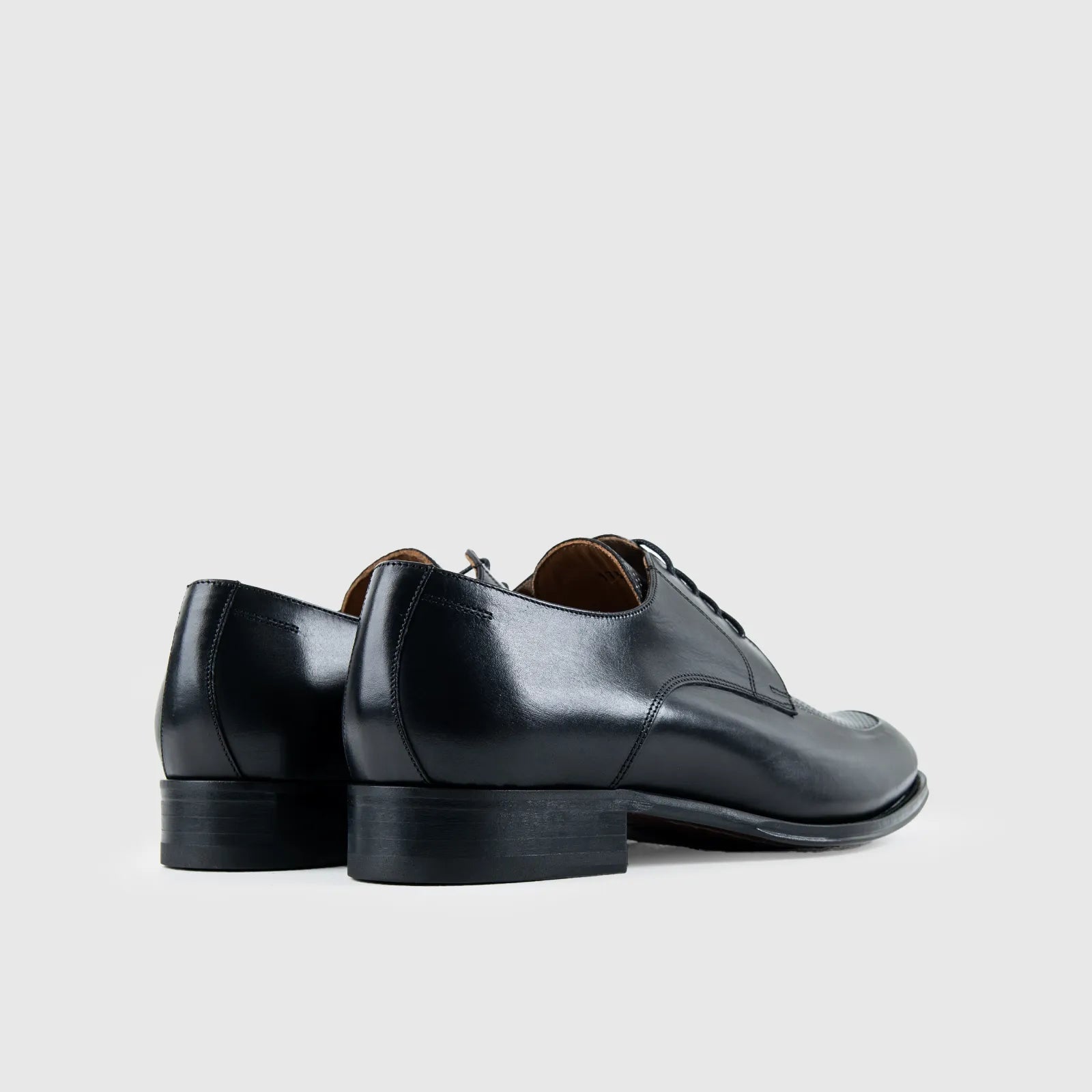 Mario Fagni Derby Lace Up Black Parma Leather 1734 MF1 Oxfords | familyshoecentre
