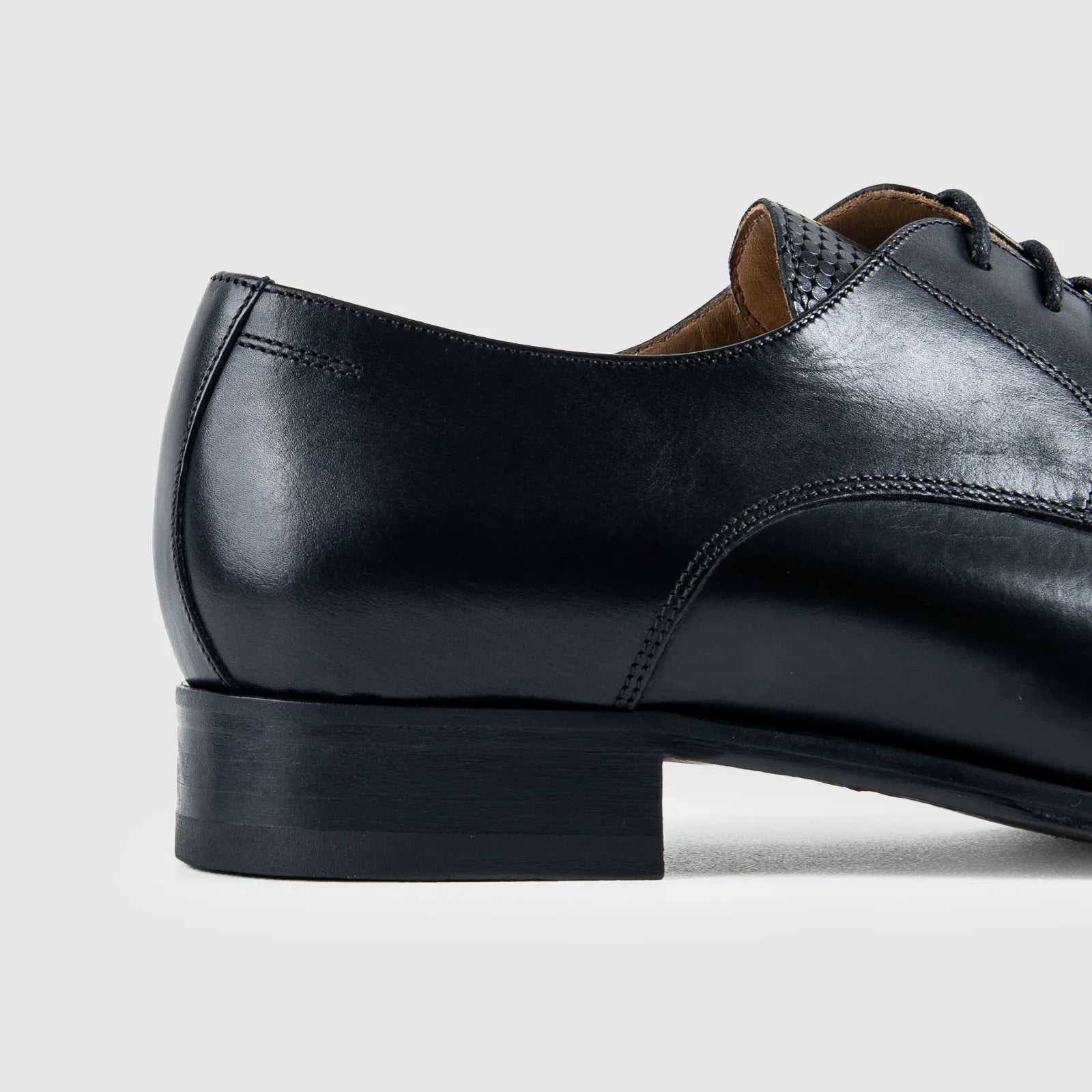 Mario Fagni Derby Lace Up Black Parma Leather 1734 MF1 Oxfords | familyshoecentre