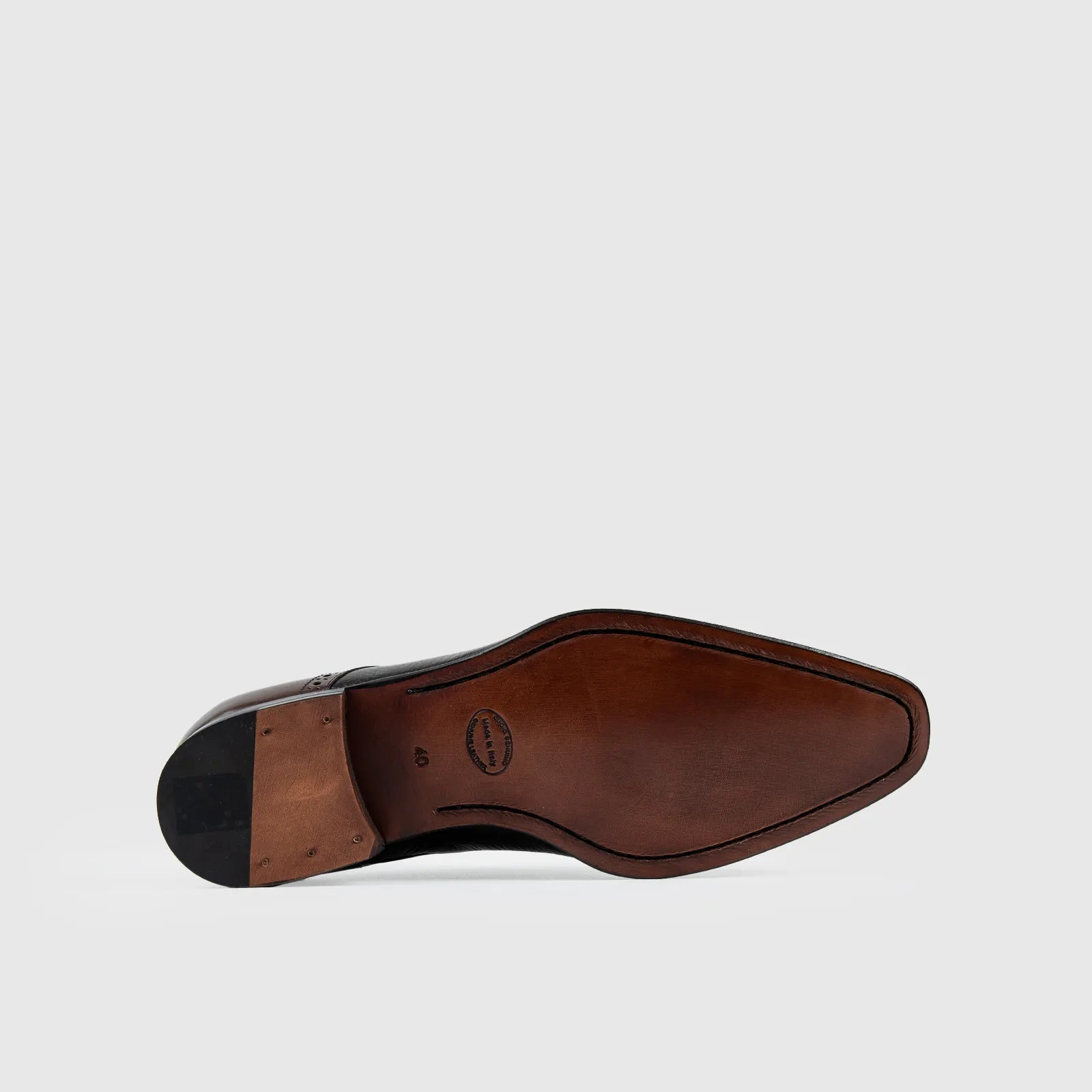 Luca Bossi Deer Skin Toe Cap Lace Up Brown 2054 LB10 Gents | familyshoecentre