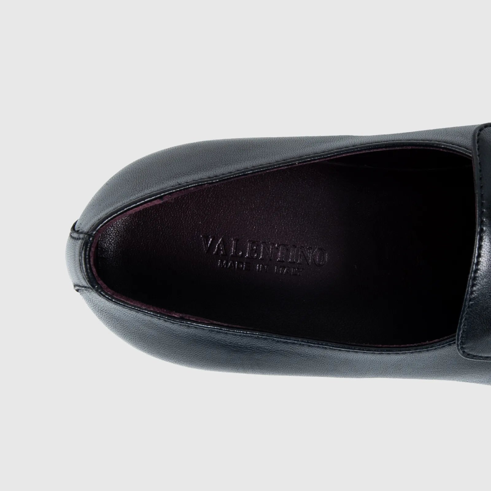 Valentino Dress Slip On Black 20417 VL11 Loafers | familyshoecentre