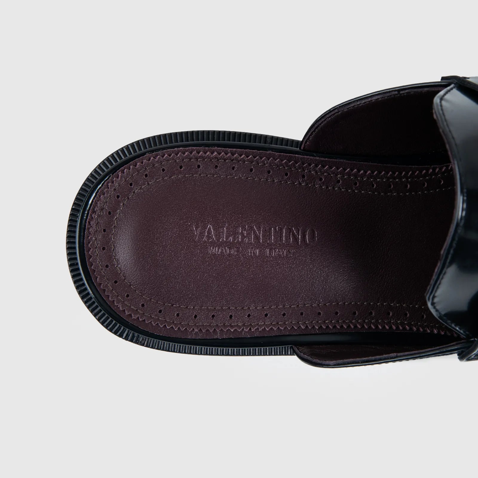 Valentino Open Back Loafer Black 20184 VL12 Loafers | familyshoecentre