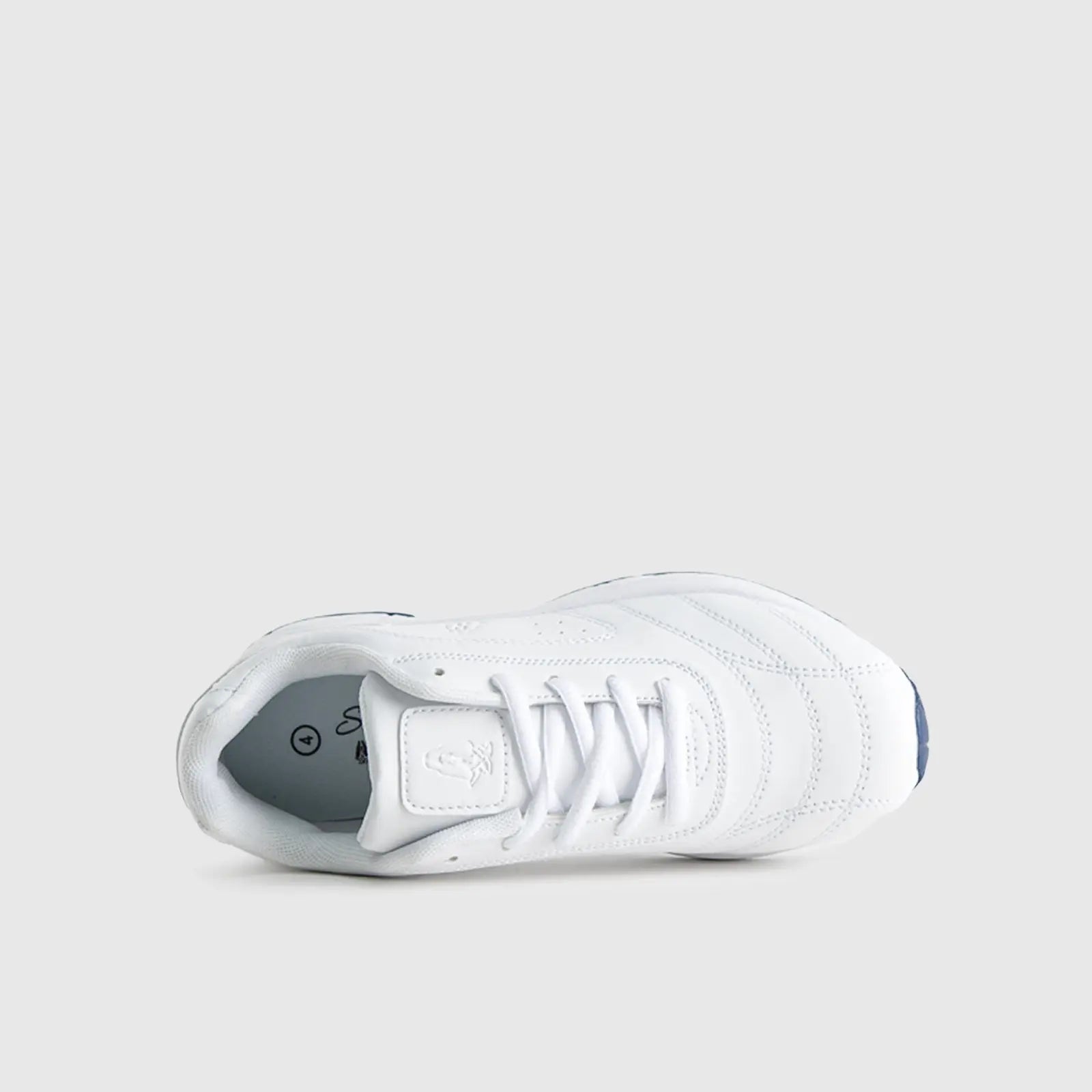 Ace Youths Lace up Trainer White school shoes | familyshoecentre