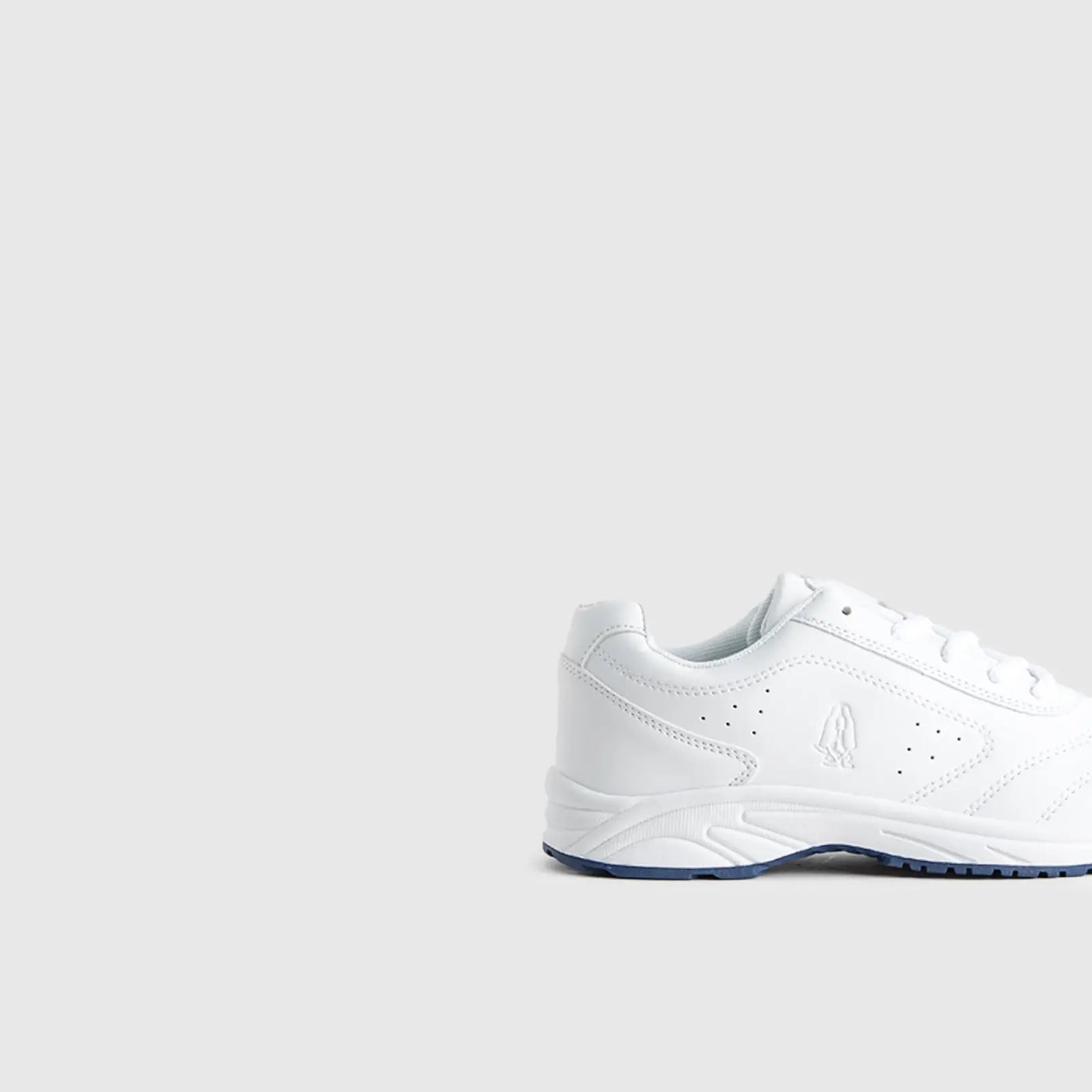 Ace Youths Lace up Trainer White school shoes | familyshoecentre