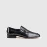 Dress Comfort Slip Ons 6934 Black Deer Skin Slip-ons | familyshoecentre