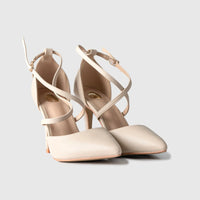 Dress Court Shoe Nude 01598 Heels | familyshoecentre