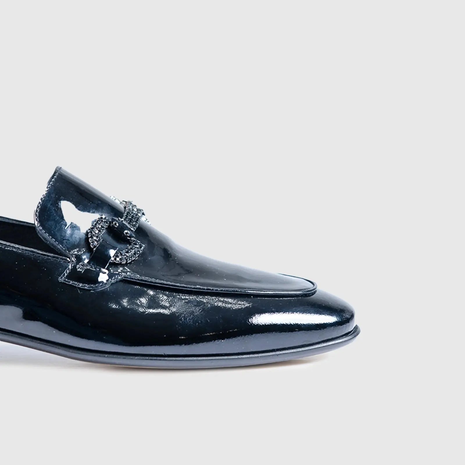 Dress Loafers 8525-1 Black Patent Gents | familyshoecentre