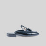 Dress Open Back Mules 464 Black Patent Gents | familyshoecentre