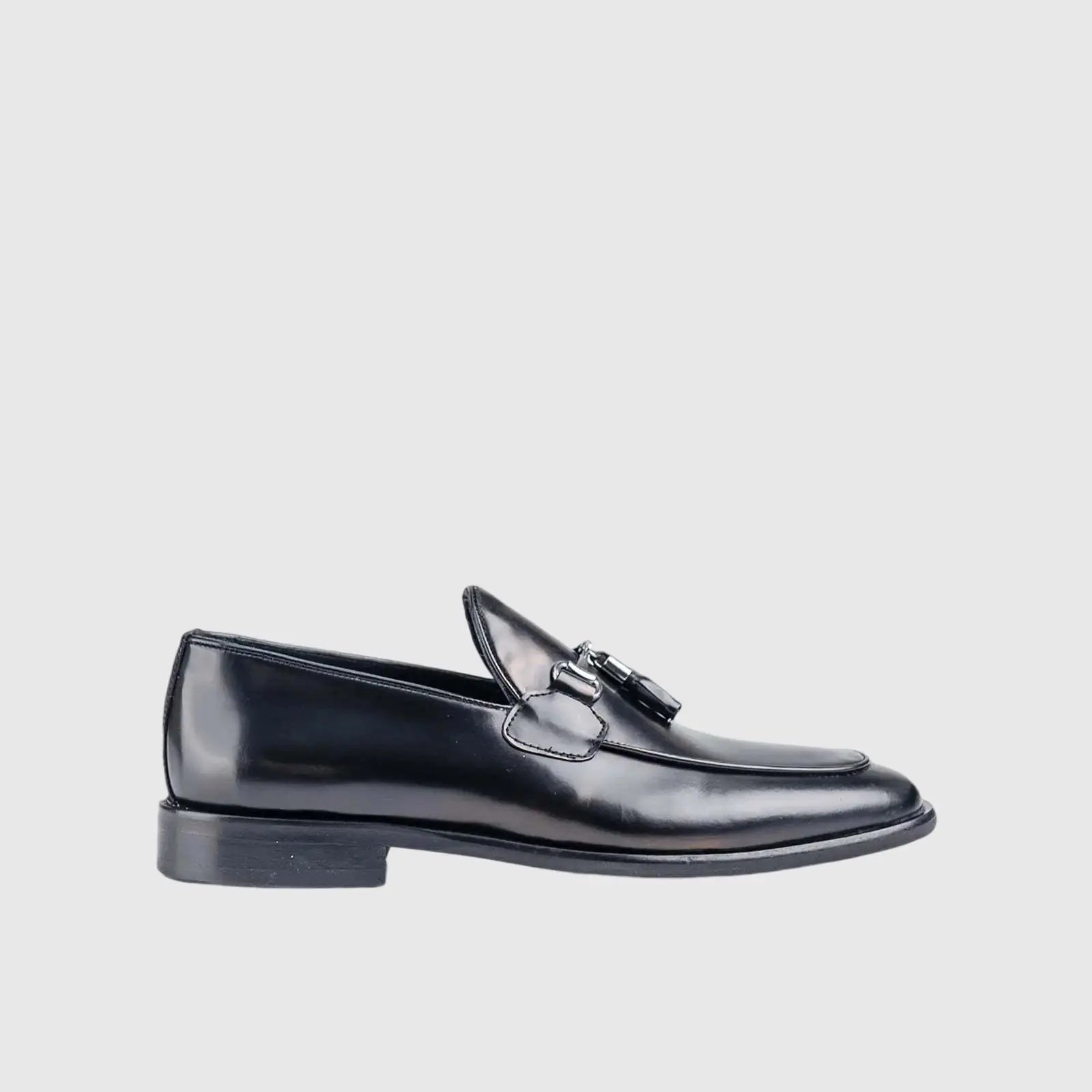 Dress Tassel Loafers 4-57 Black Gents | familyshoecentre