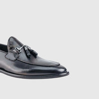 Dress Tassel Loafers 4-57 Black Gents | familyshoecentre