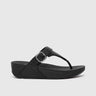 Lulu Adjustable Black Comfort Sandal - ES8-090 Sandals | familyshoecentre