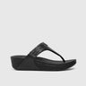 Lulu L/Crystal Black Comfort Sandal - EU3-090 Sandals | familyshoecentre