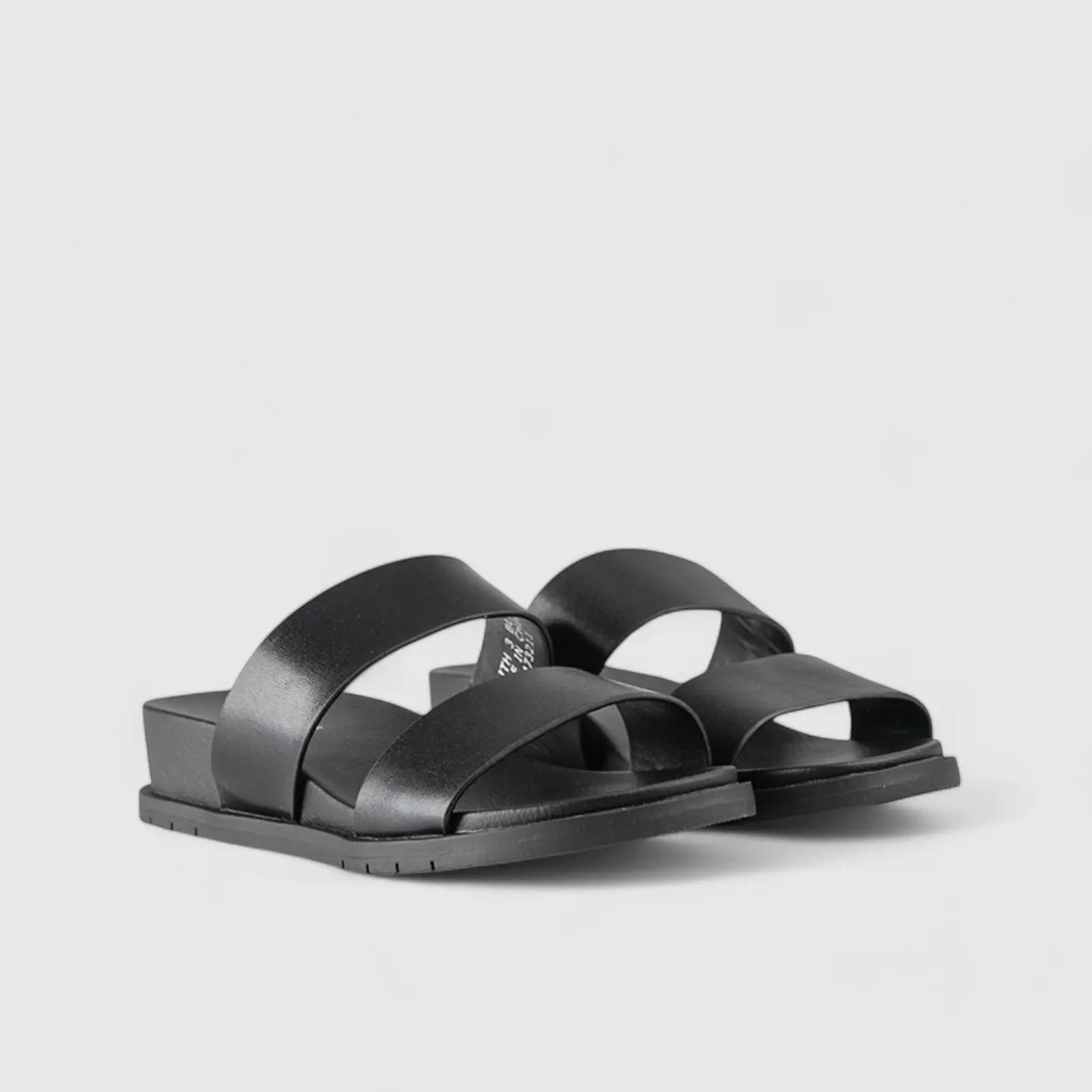 Edith Comfort Slide Sandals Black 01374 Sandals | familyshoecentre