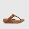 Fit Flops Lulu Leather Light Tan I88-592 Sandals | familyshoecentre