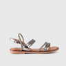 Flat Dress Sandal 01614 Pewter Sandals | familyshoecentre