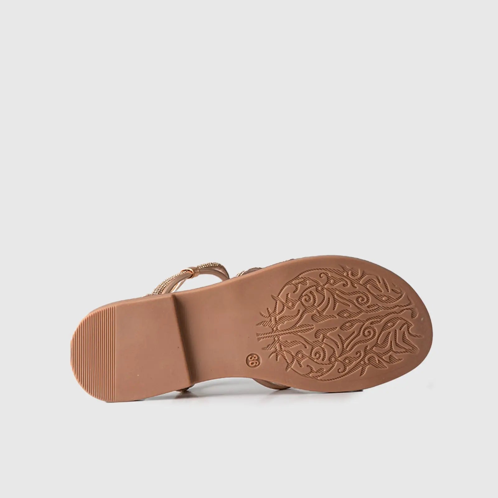 Flat Dress Sandal 01617 Gold Sandals | familyshoecentre