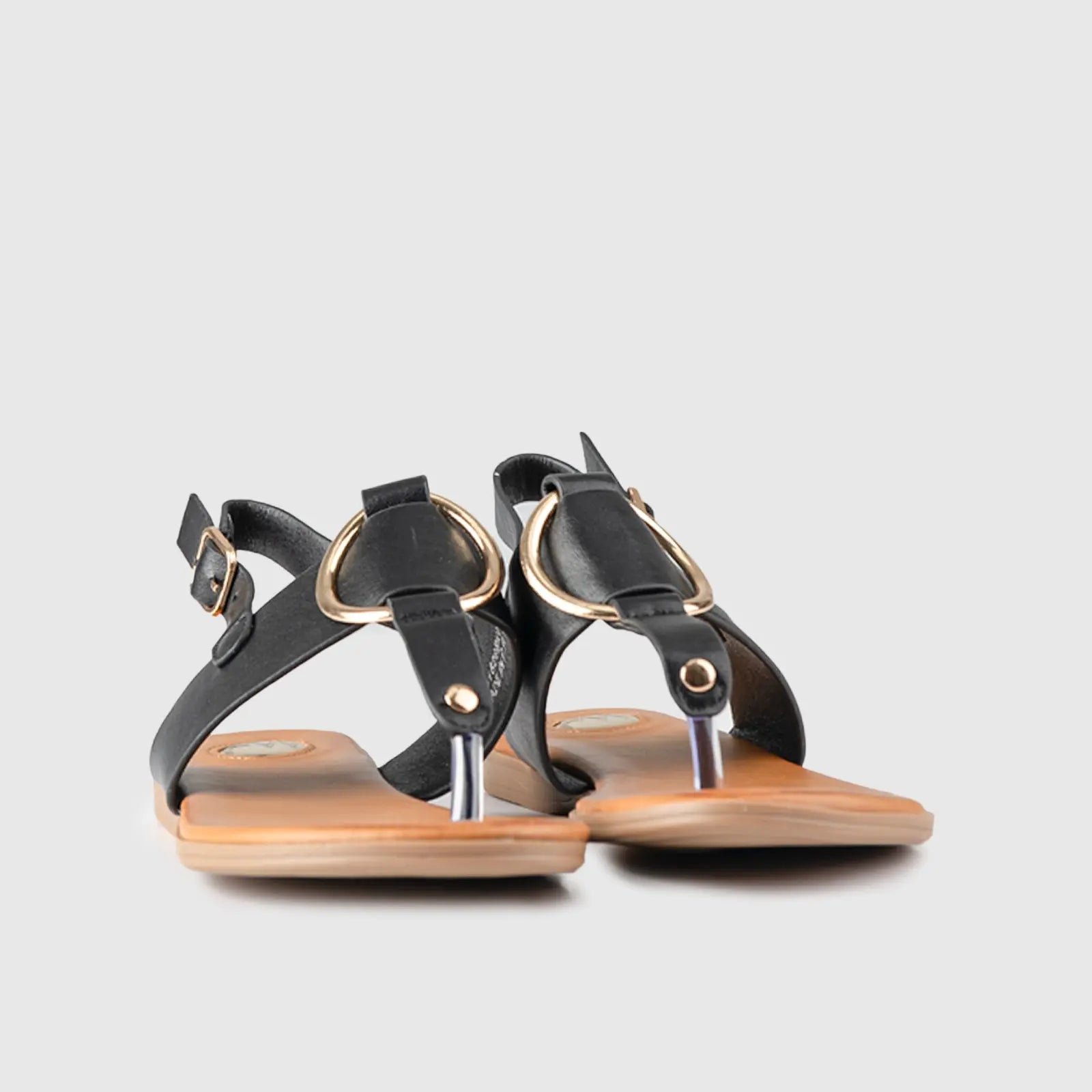 Flat Thong Sandal Black 01628 Sandals | familyshoecentre