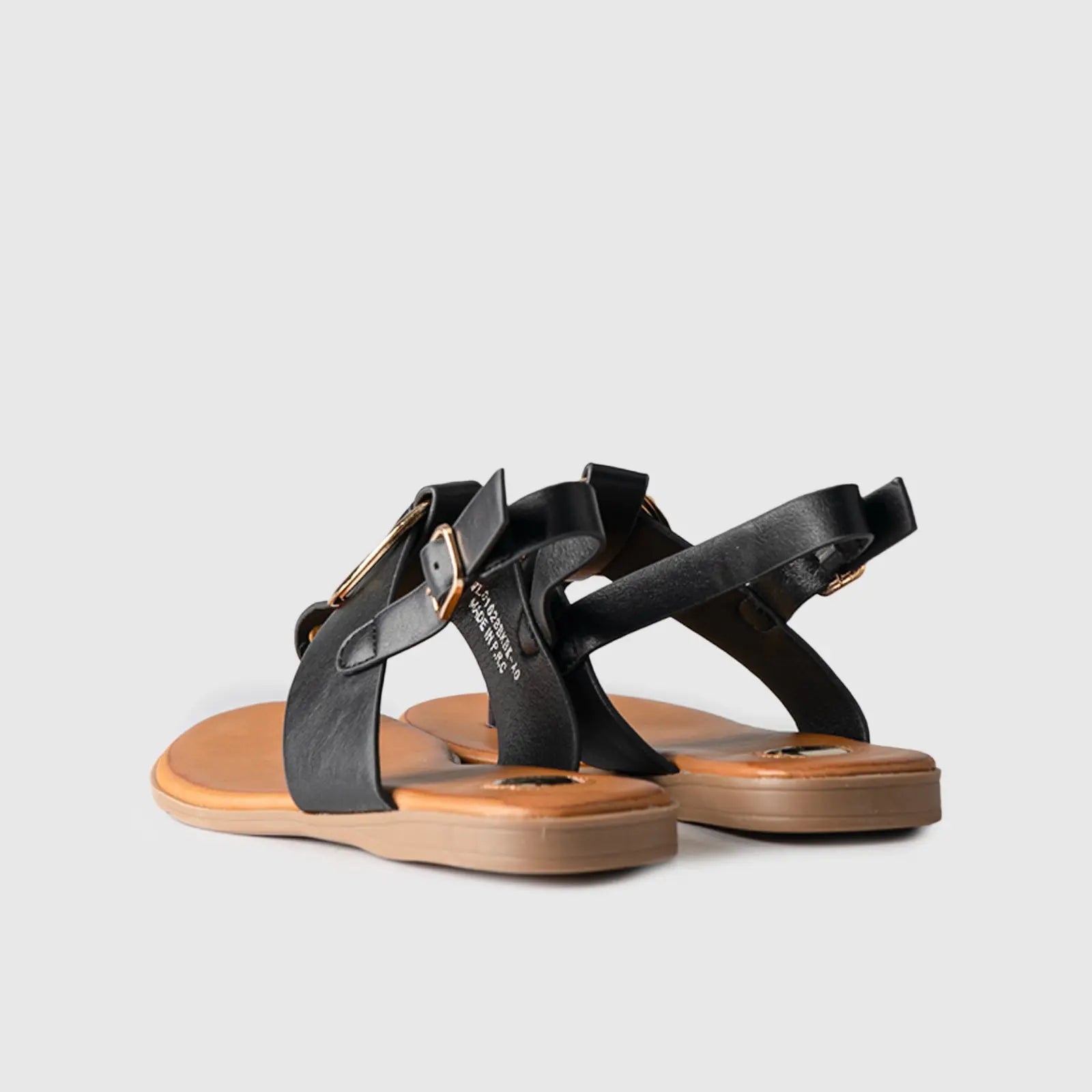 Flat Thong Sandal Black 01628 Sandals | familyshoecentre
