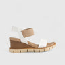 Freja Comfort Wedge Sandal White 01370 Wedges | familyshoecentre