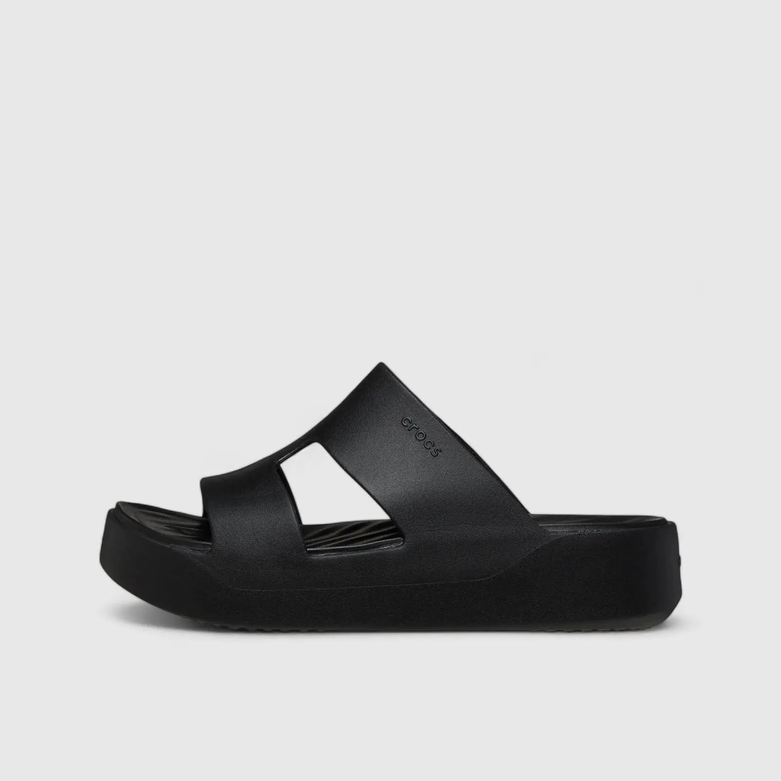 Getaway Platform H Strap Black 209409 Sandals | familyshoecentre