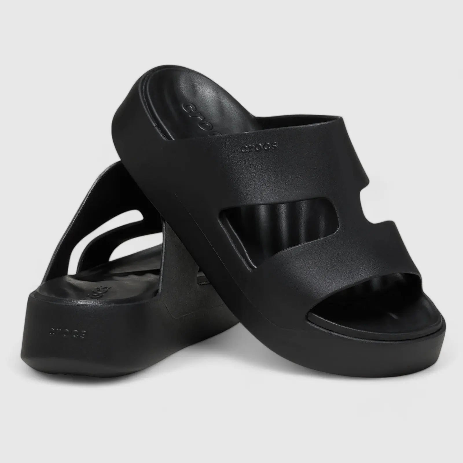 Getaway Platform H Strap Black 209409 Sandals | familyshoecentre
