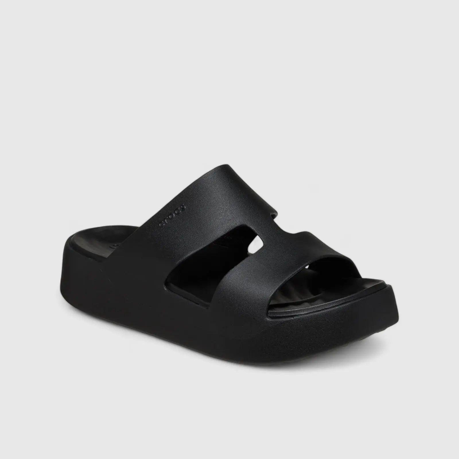 Getaway Platform H Strap Black 209409 Sandals | familyshoecentre