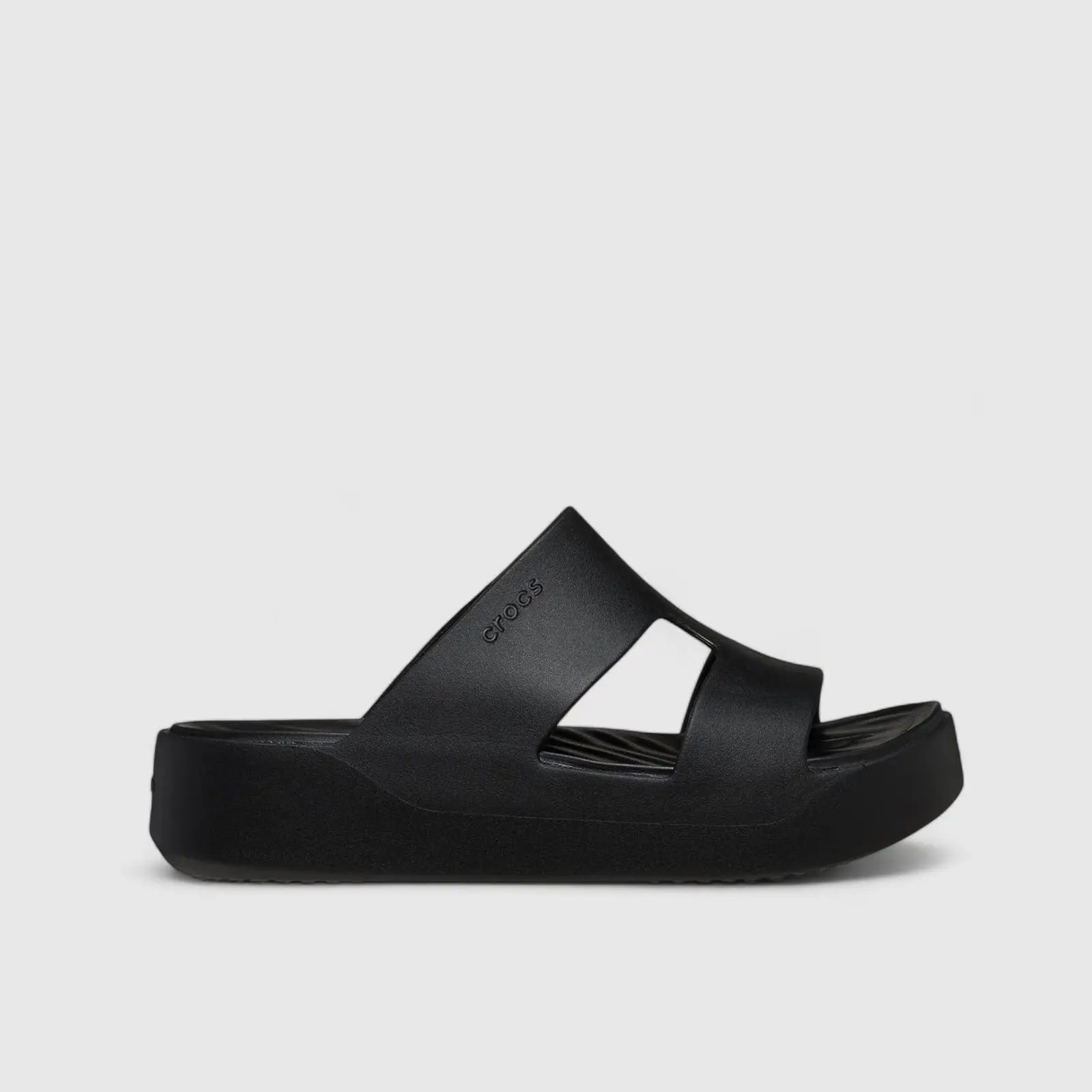 Getaway Platform H Strap Black 209409 Sandals | familyshoecentre