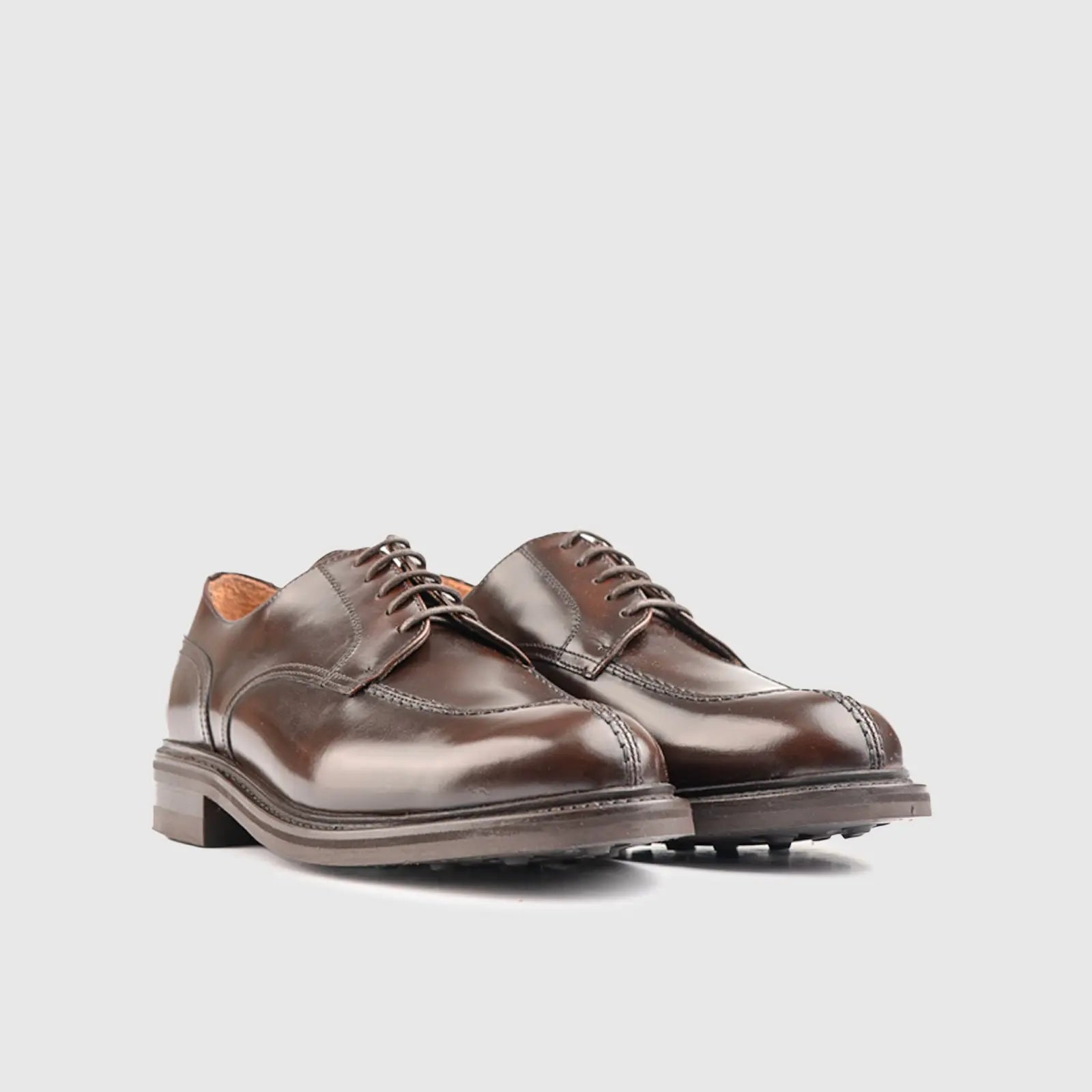 Goodyear Welt Split Toe Derby Lace Up Shoe 5230 Brown Oxfords | familyshoecentre