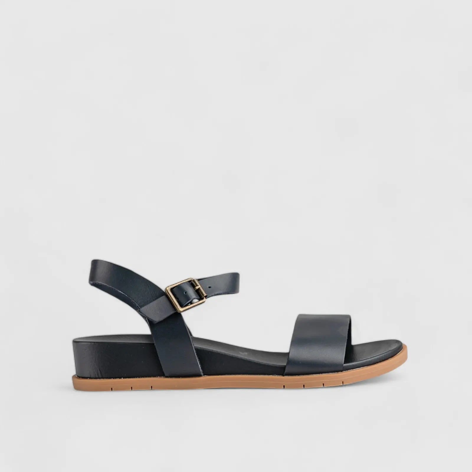 Graice Comfort Wedge Sandal Navy 01372 Wedges | familyshoecentre