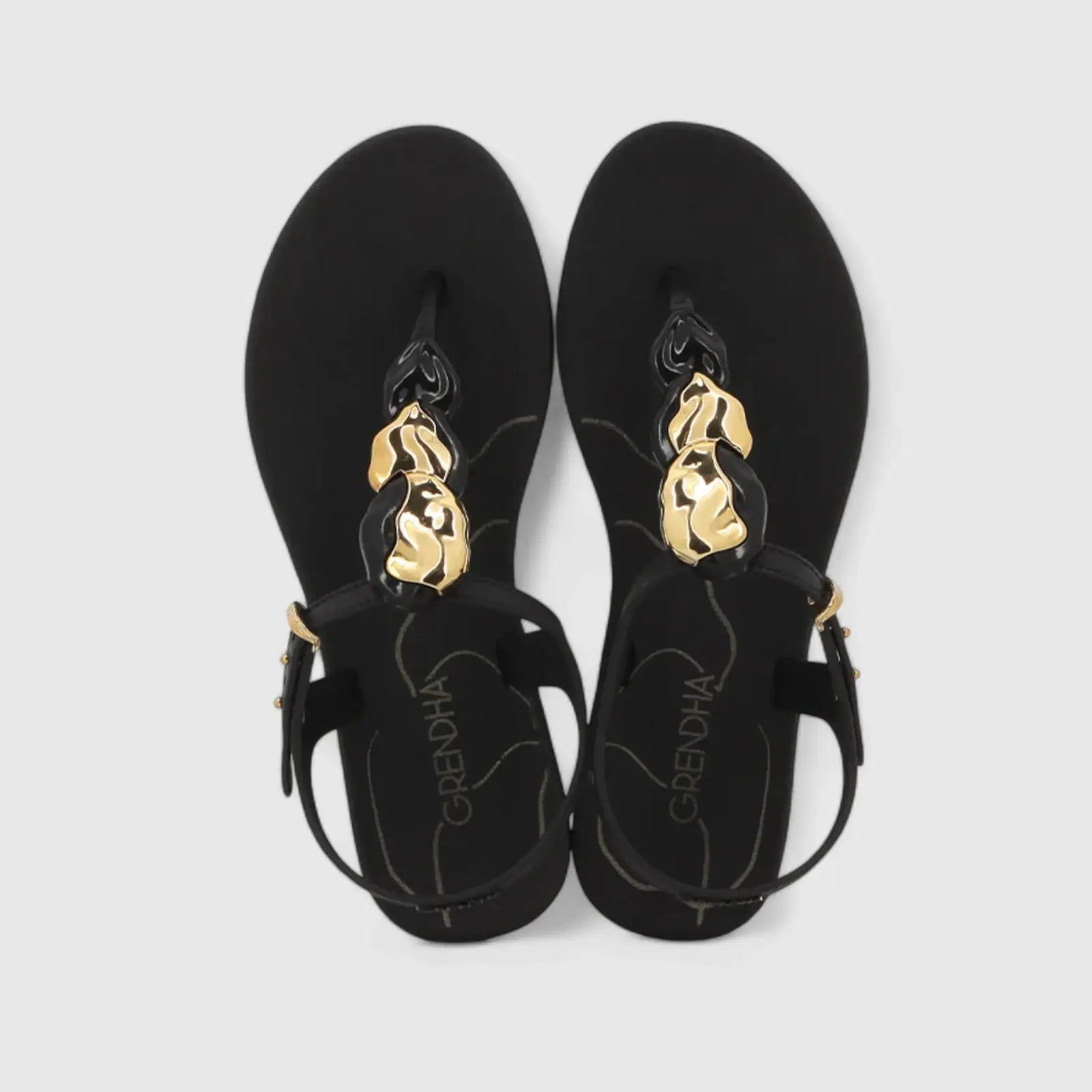 Grendha Refino Sandal Black 19035 Sandals | familyshoecentre