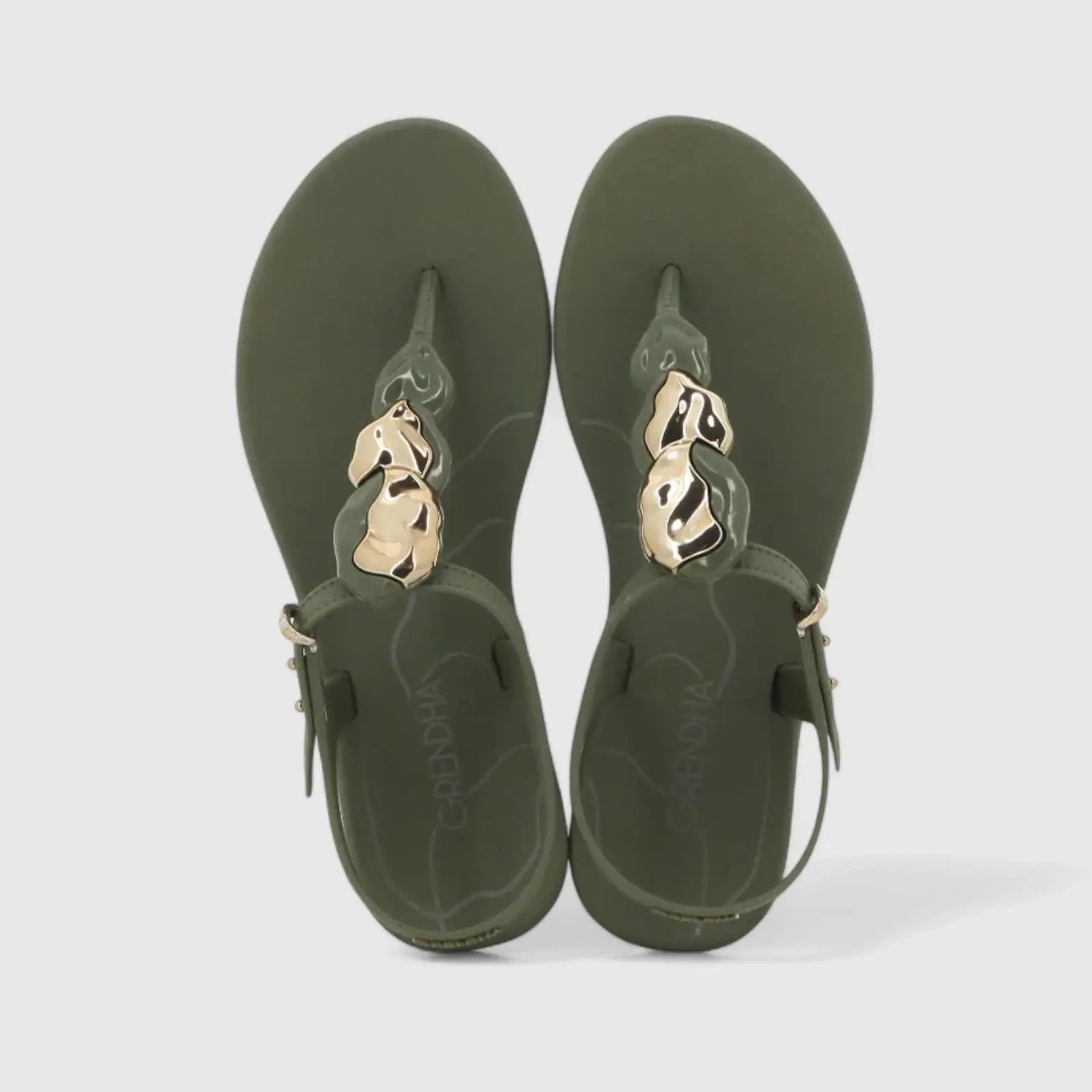 Grendha Refino Sandal Green 19035 Sandals | familyshoecentre