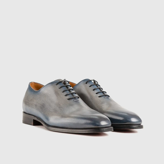 Dress Oxfords 4233 Washed Blue/Grey Oxfords | familyshoecentre
