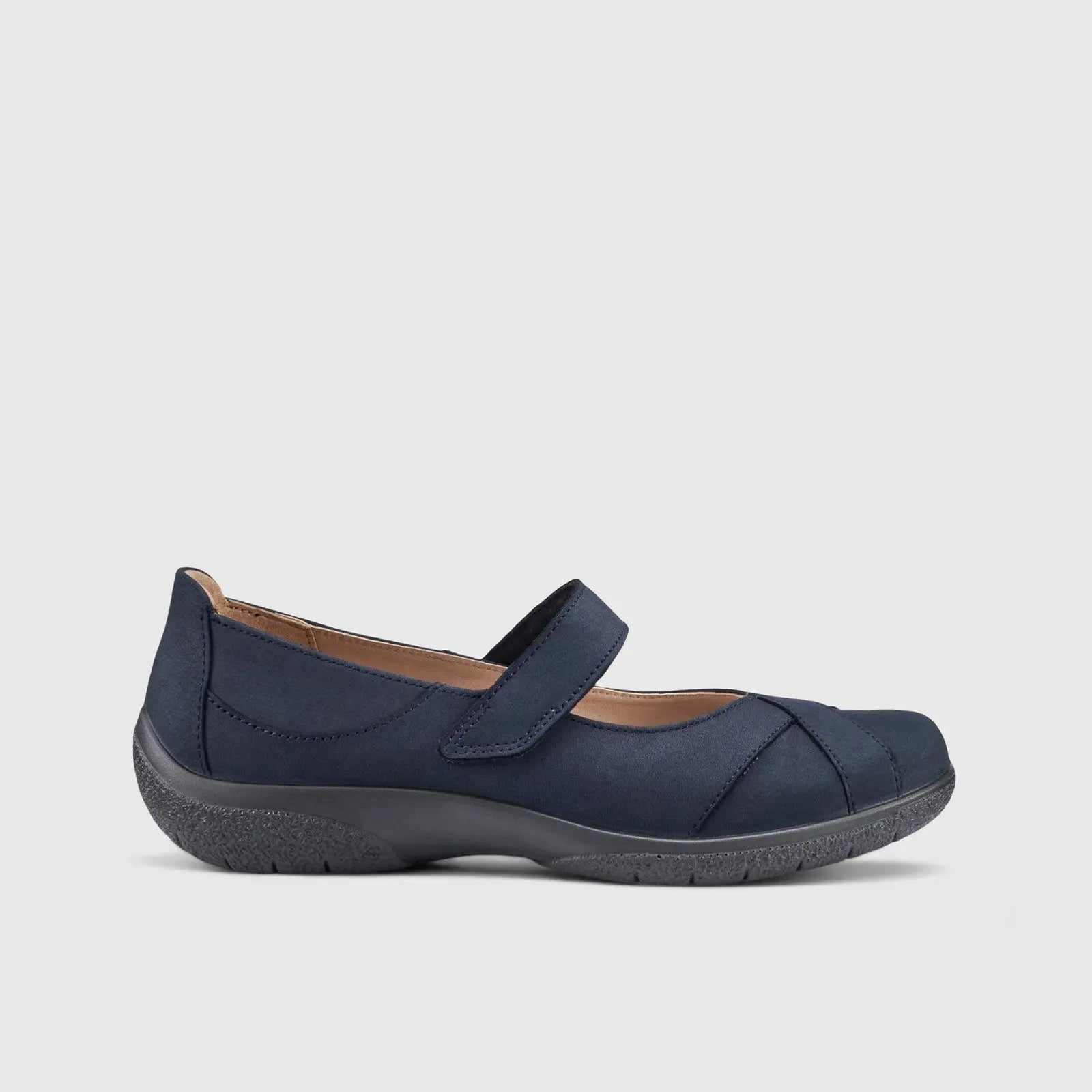 Hope Comfort Leather Shoe Denim Navy Pumps | familyshoecentre