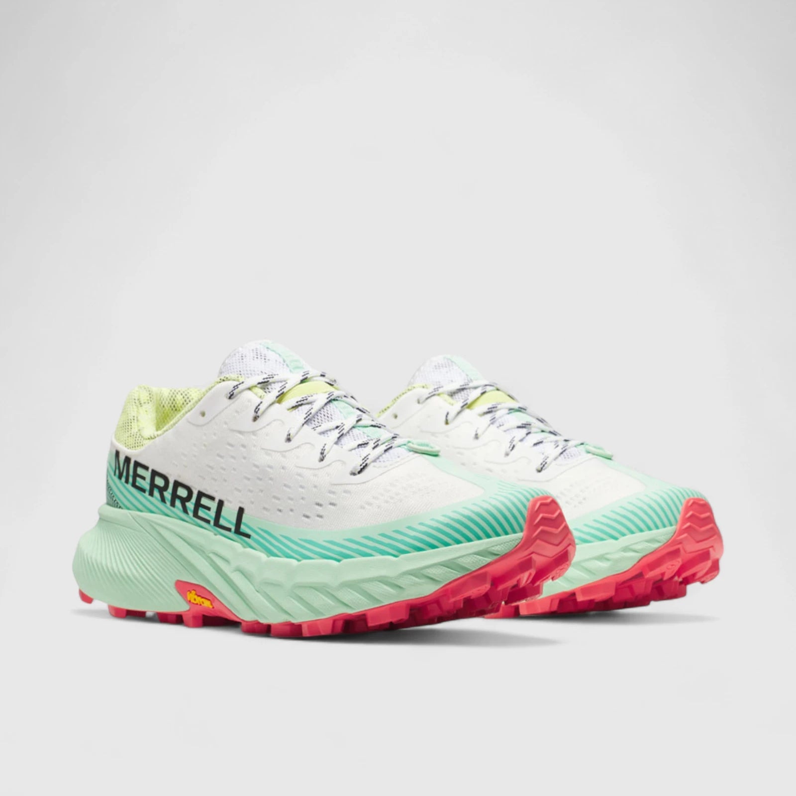 Merrell Agility Peak 5 Outdoor Ladies Sneaker J068384 White Celadon B1 Sneakers | familyshoecentre