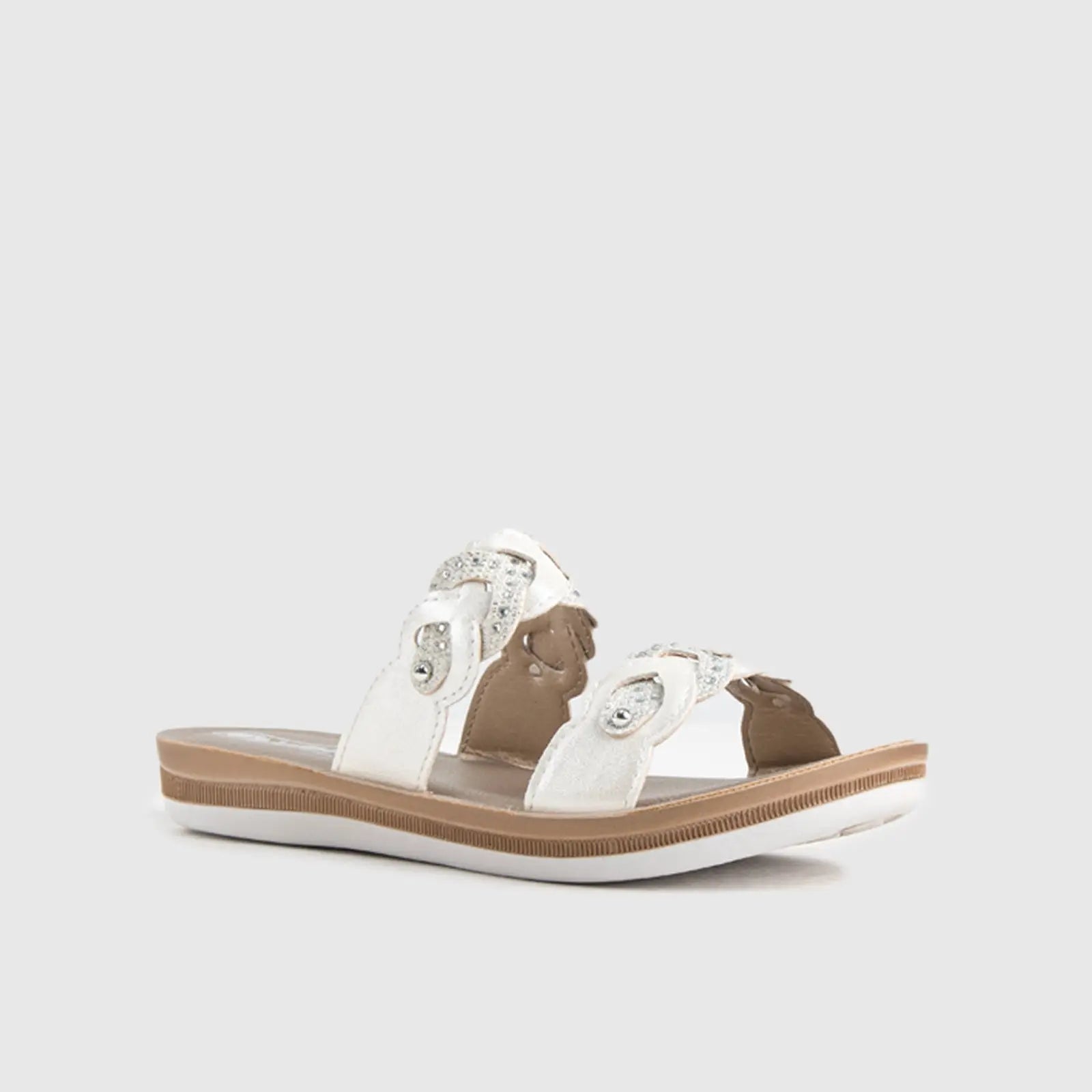 Ladies Comfort Sandals BA038 White Sandals | familyshoecentre