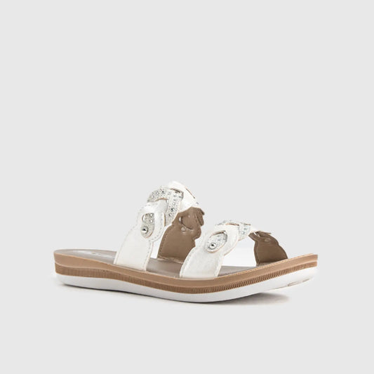 Ladies Comfort Sandals BA038 White Sandals | familyshoecentre