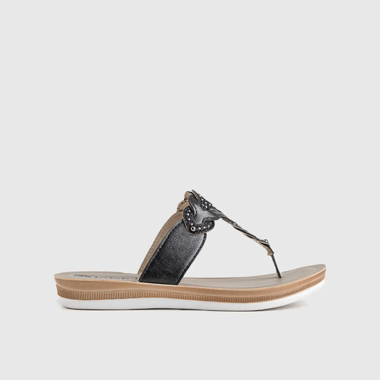 Ladies Comfort Sandals BA039 Black Sandals | familyshoecentre