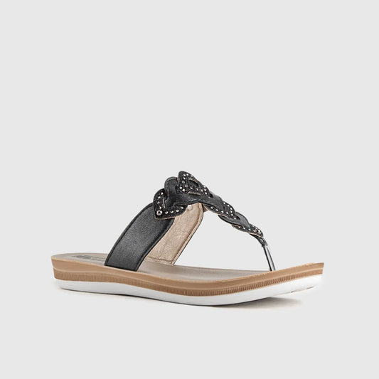 Ladies Comfort Sandals BA039 Black Sandals | familyshoecentre