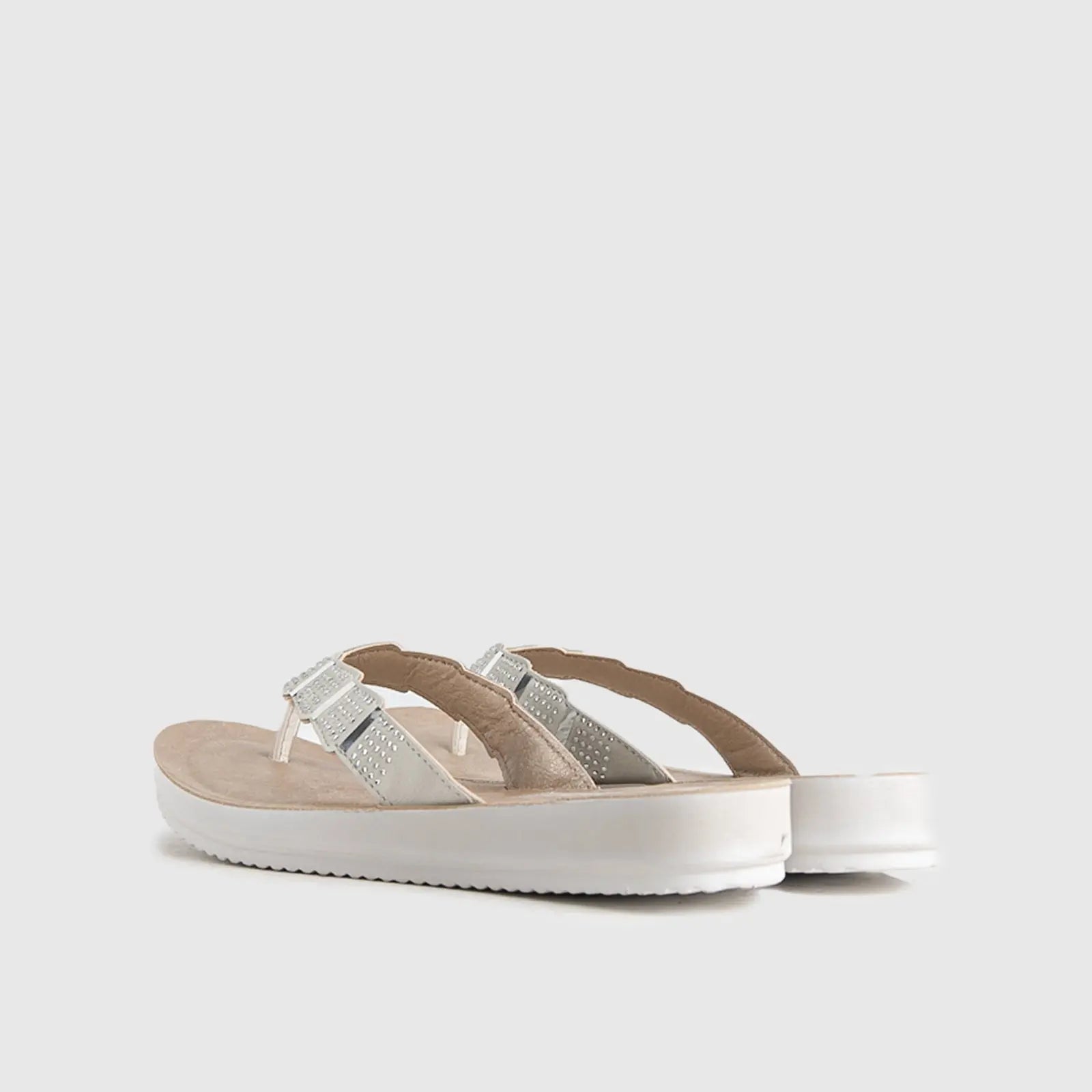 Ladies Comfort Sandals BM056 Beige Sandals | familyshoecentre