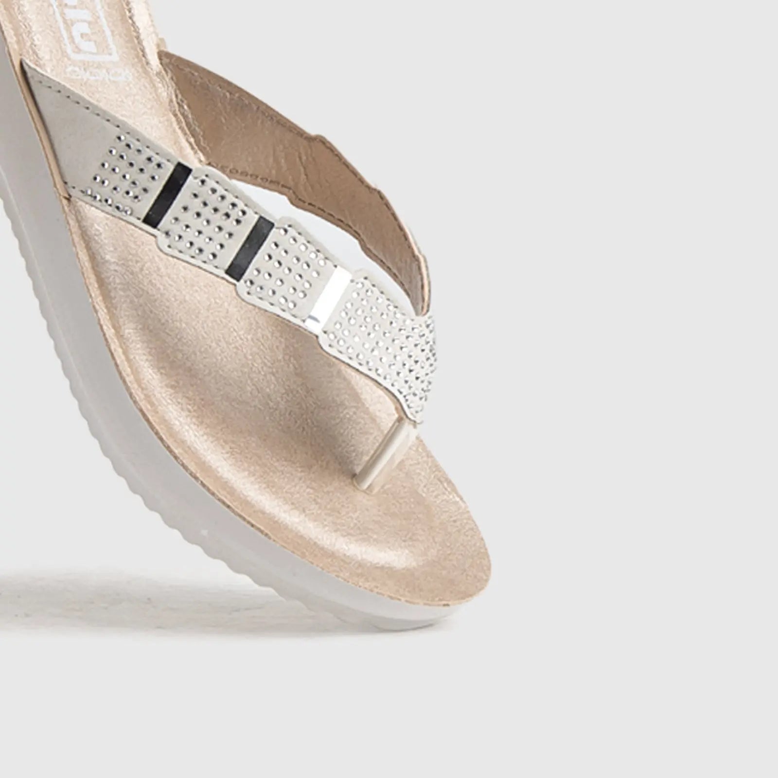 Ladies Comfort Sandals BM056 Beige Sandals | familyshoecentre