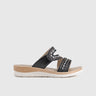 Ladies Comfort Sandals BV025 Black Sandals | familyshoecentre