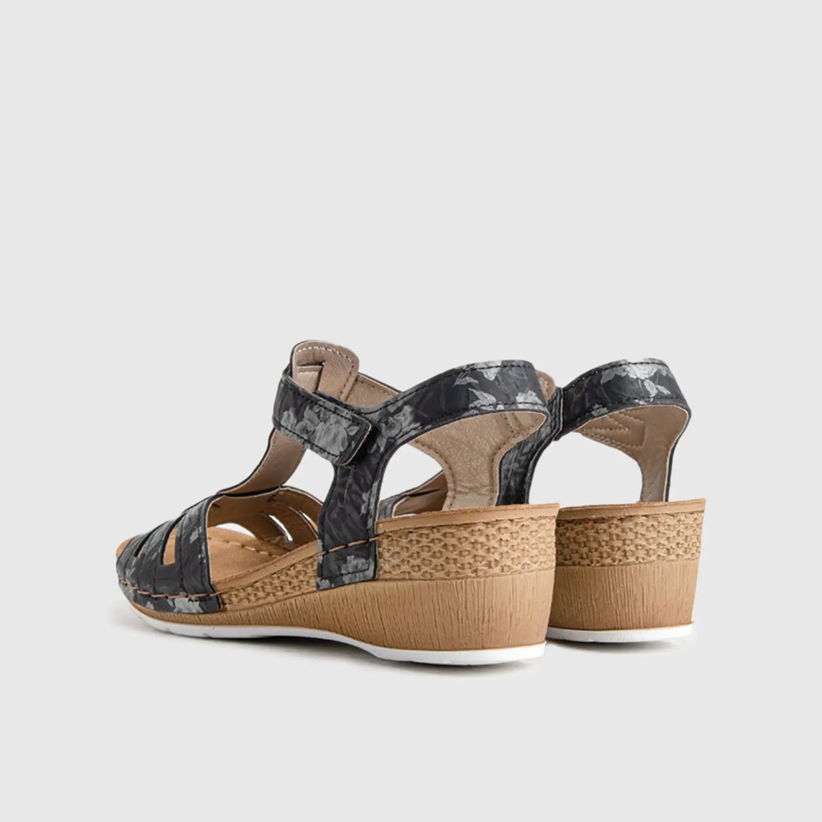 Ladies Comfort Sandals EP021 Black Sandals | familyshoecentre