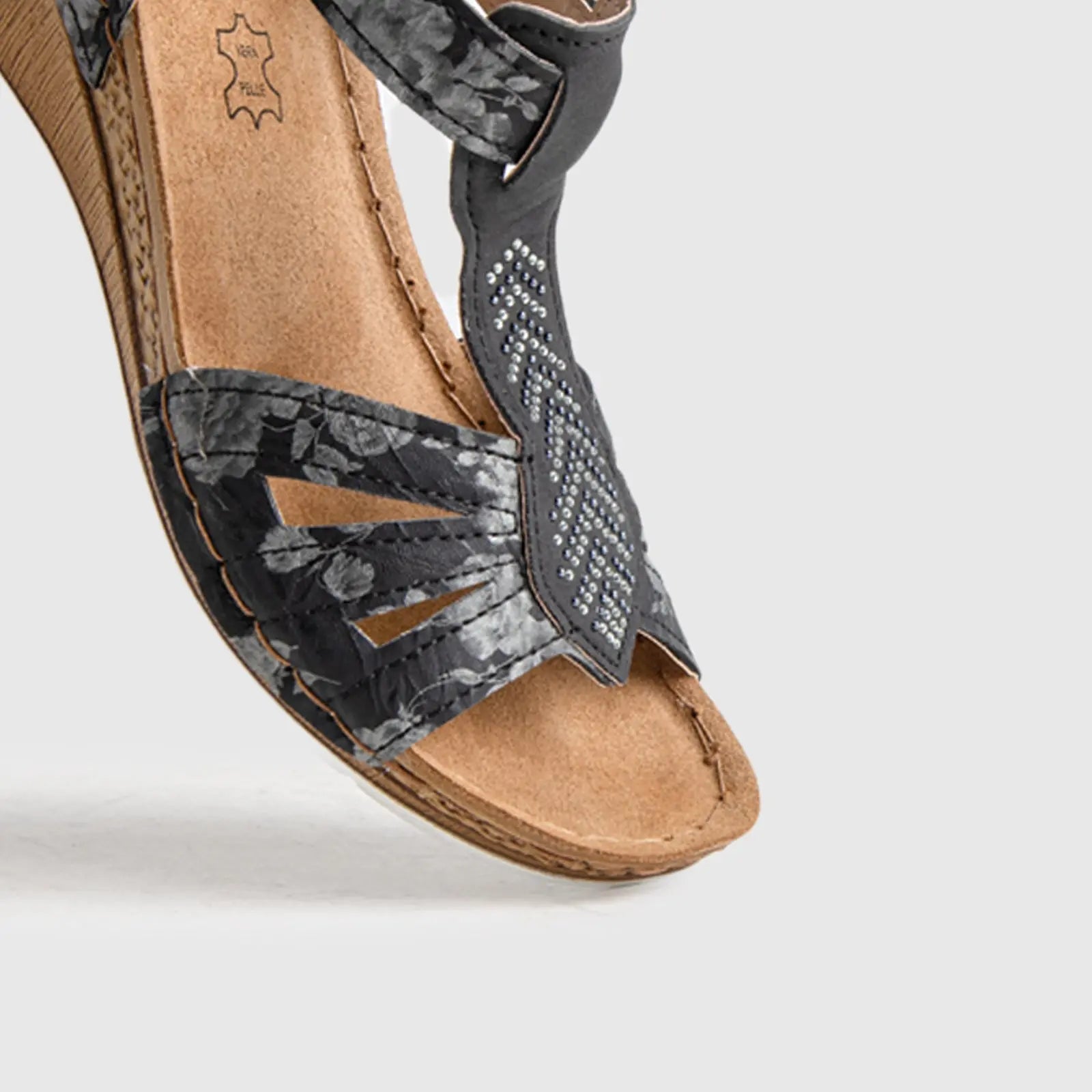 Ladies Comfort Sandals EP021 Black Sandals | familyshoecentre
