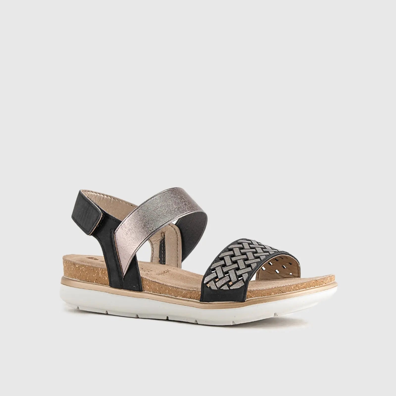 Ladies Comfort Sandals PG025 Black Sandals | familyshoecentre