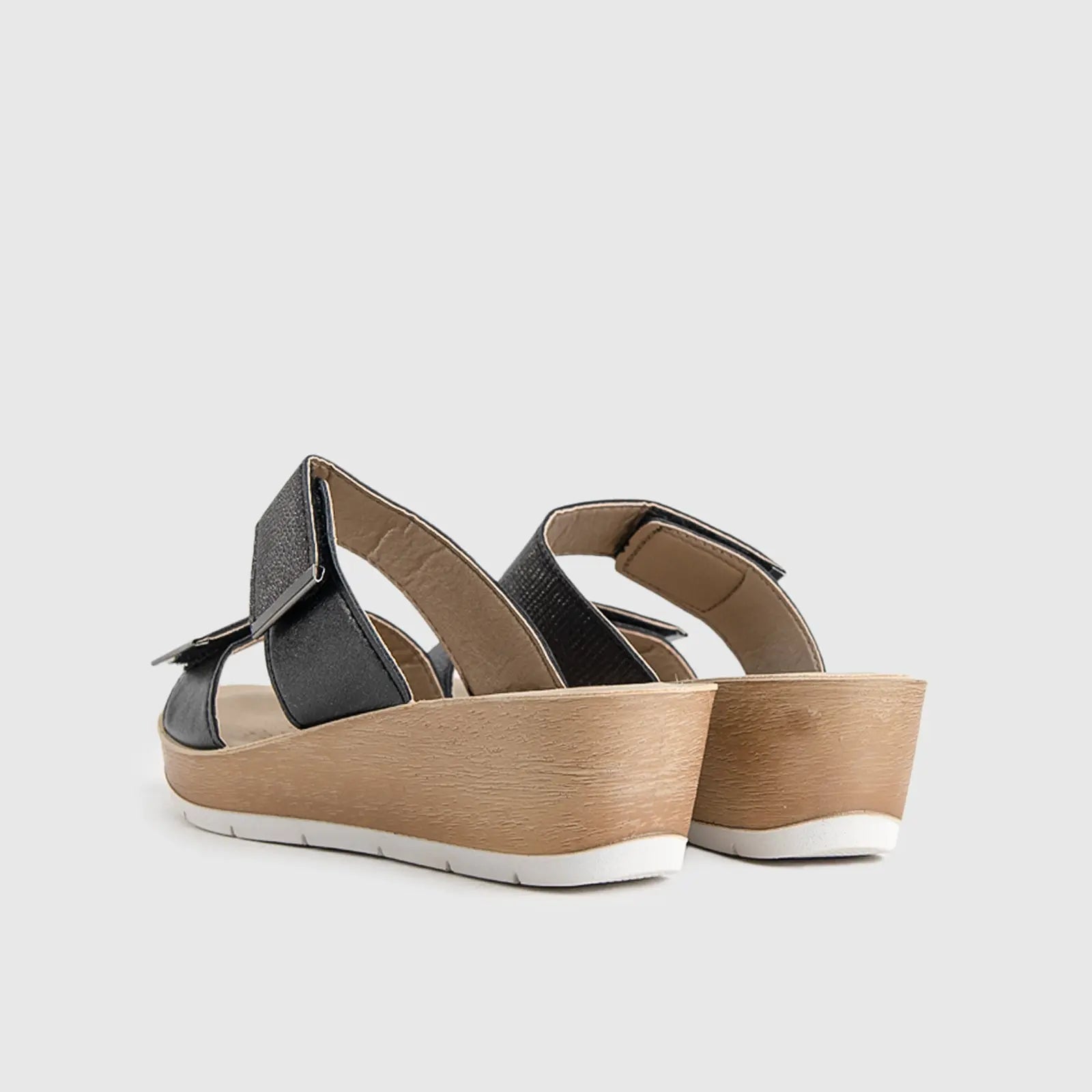 Ladies Comfort Sandals RN012 Pewter Sandals | familyshoecentre