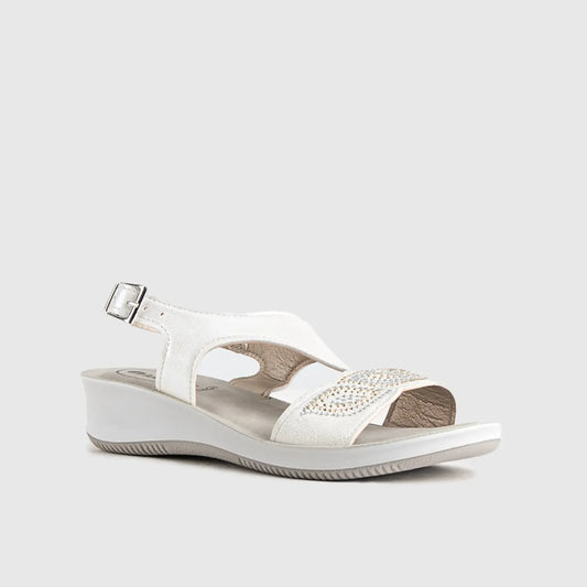 Ladies Comfort Sandals SE005 White Sandals | familyshoecentre