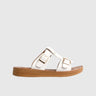 Ladies Push in Sandal White 10552 Sandals | familyshoecentre