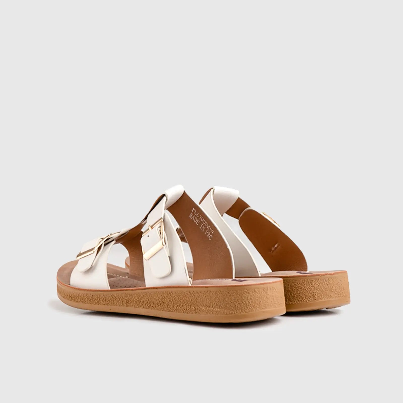 Ladies Push in Sandal White 10552 Sandals | familyshoecentre