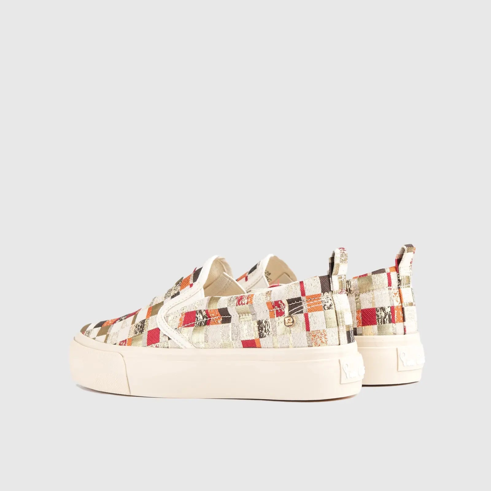 Ladies Slip On Sneaker Red Multi 10528 Sneakers | familyshoecentre
