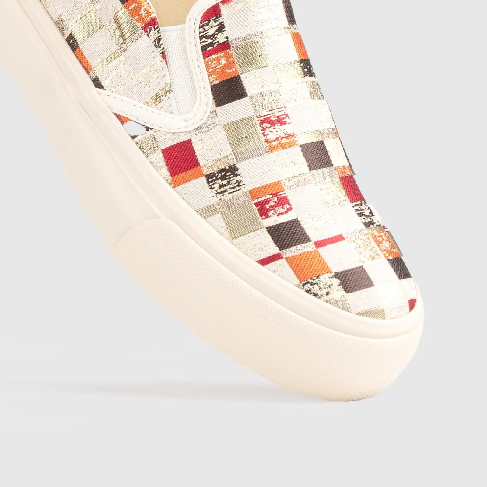 Ladies Slip On Sneaker Red Multi 10528 Sneakers | familyshoecentre